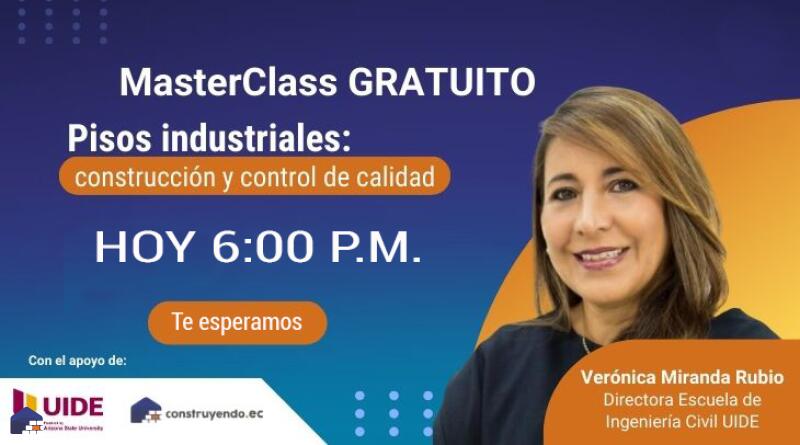 MasterClass GRATUITO: Pisos industriales: construcción y control de calidad