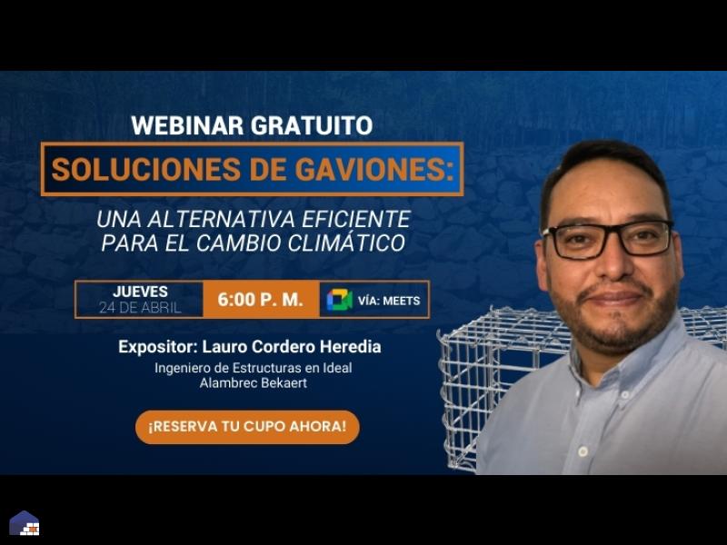 Webinar gratuito: Soluciones de gaviones: una alternativa eficiente para el cambio climático