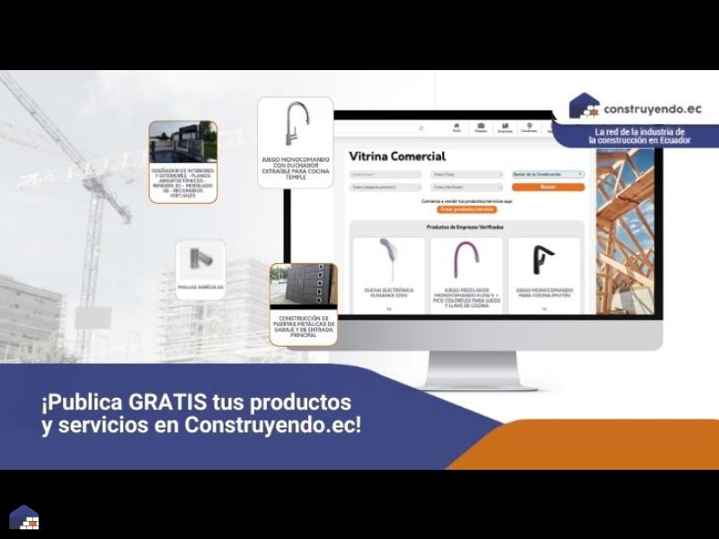 ¡Publica GRATIS tus productos y servicios en Construyendo.ec!