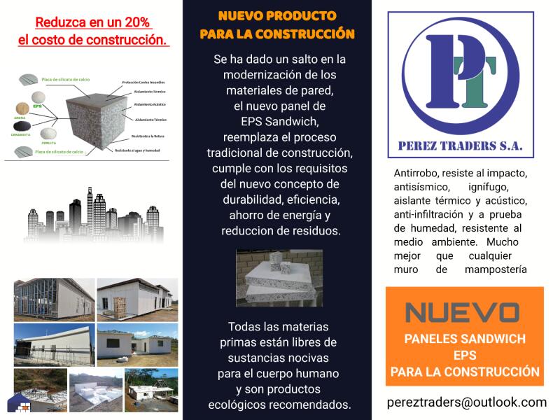 Nuevo producto para la construcción. Alta tecnología. Bajo costo