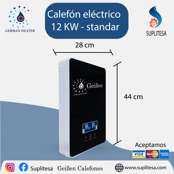 CALEFONES ELECTRICOS TIPO INDUCCIÓN DE 9.5 Y 12 KW