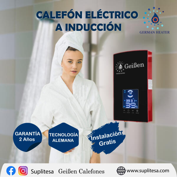 CALEFONES ELECTRICOS TIPO INDUCCIÓN DE 9.5 Y 12 KW