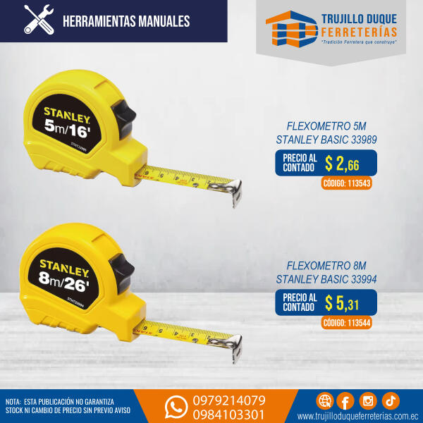 FLEXOMETRO 5M STANLEY BASIC 33989